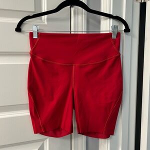 lululemon red biker shorts